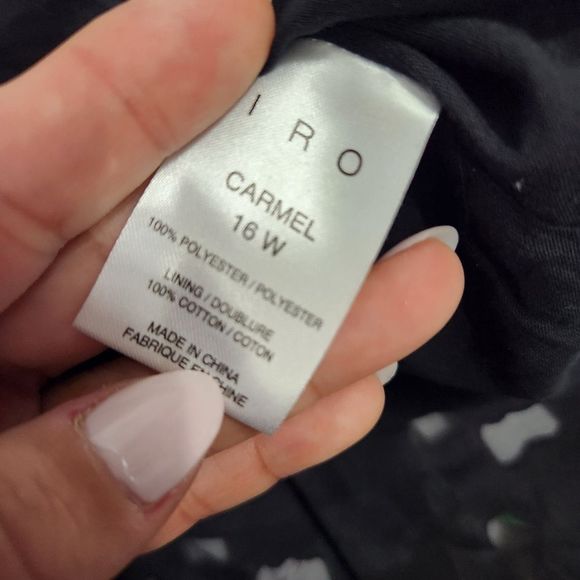 IRO  Carmel 16 W lace up chiffoncriss cross lace  black sheer skirts size 42 - Picture 12 of 13